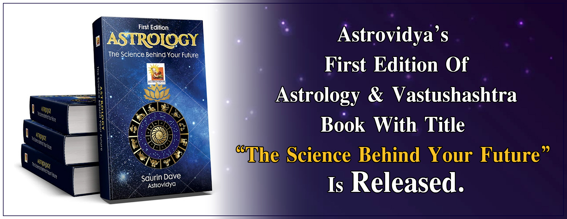 Astrovidya's first edition of Astrology and Vastushashtra book with Title 'The Science Behind Your Future' is realesed in Mumbai at Sidhivinayak Temple. 